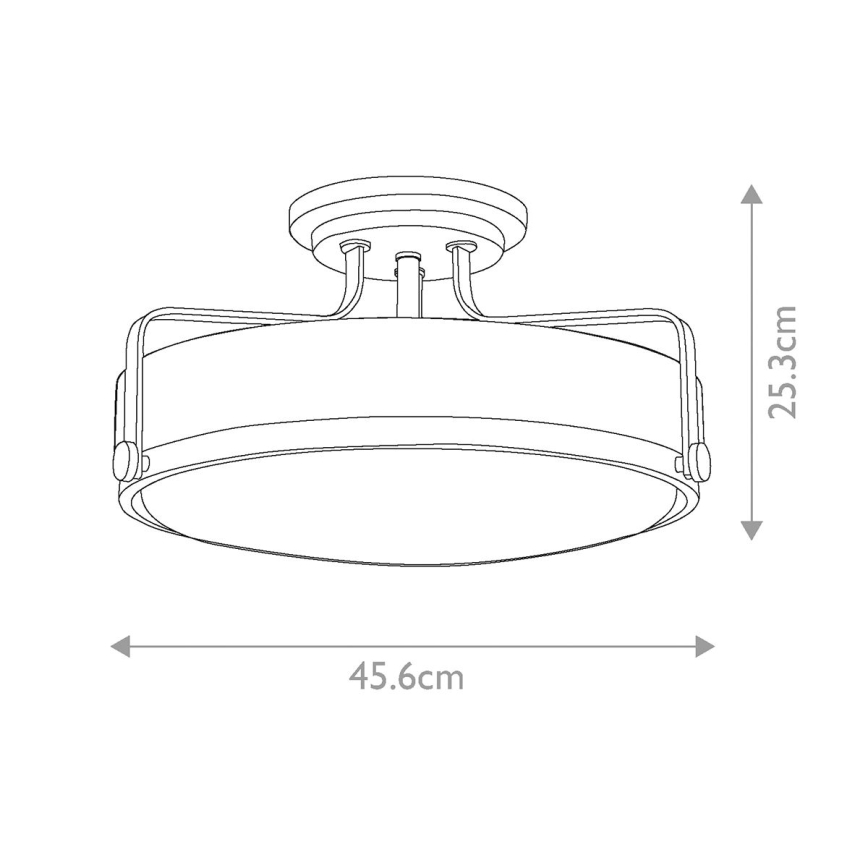 Hinkley - Lampadario a montaggio superficiale HARPER 3xE27/60W/230V Ø 45,6 cm, cromo lucido