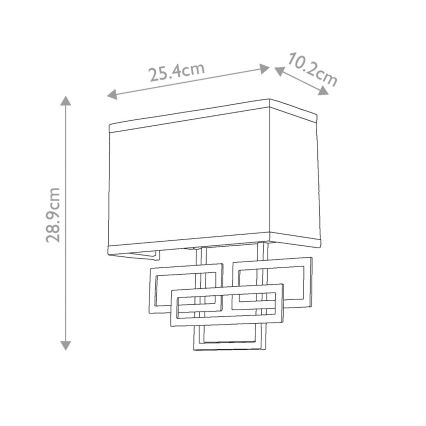 Hinkley - Applique murale LANZA 2xE14/40W/230V chrome mat