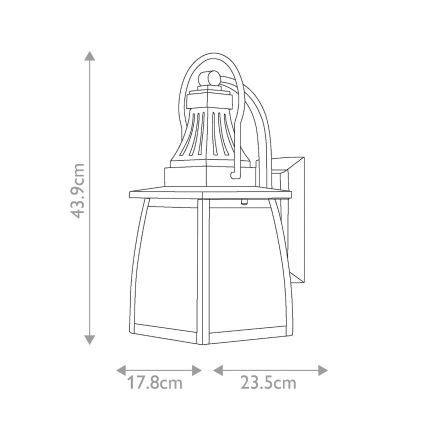 Hinkley - Outdoor-Wandleuchte MONTAUK 2xE14/60W/230V IP44