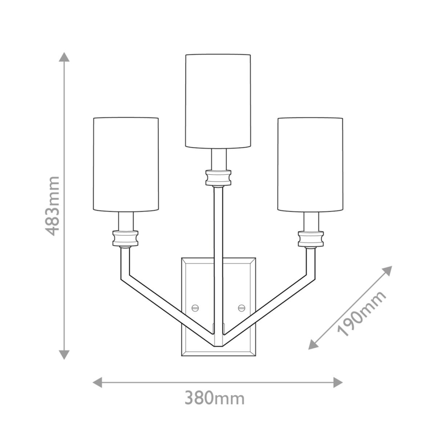 Hinkley - Applique da parete MOORE 3xE14/40W/230V dorata