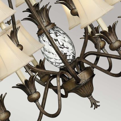 Hinkley - Lampadario a sospensione con catena PLANTATION 10xE14/40W/230V bronzo