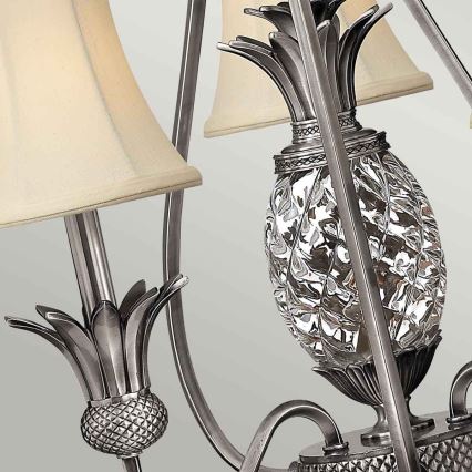 Hinkley - Lampadario a sospensione con catena PLANTATION 4xE14/40W/230V argento
