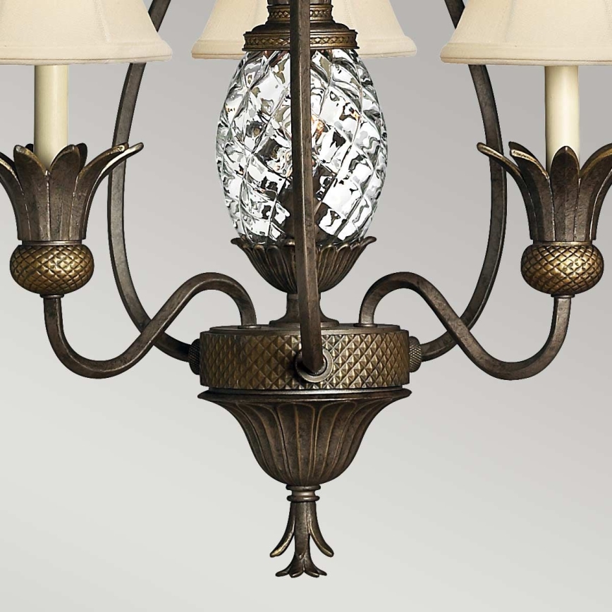 Hinkley - Lampadario a sospensione con catena PLANTATION 4xE14/40W/230V bronzo