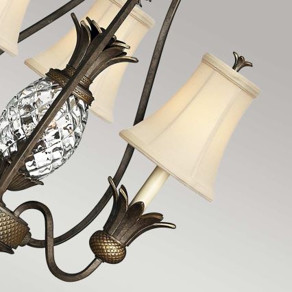 Hinkley - Lampadario a sospensione con catena PLANTATION 4xE14/40W/230V bronzo