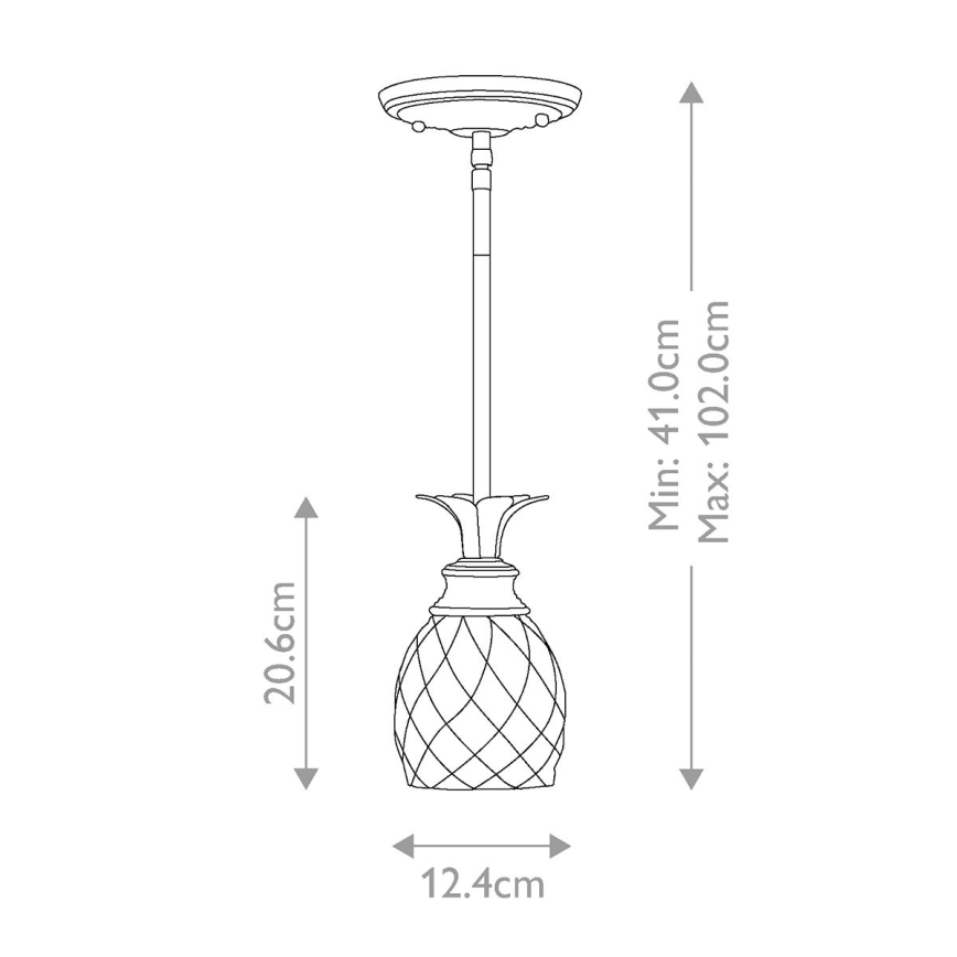 Hinkley - Suspension-barre PLANTATION 1xE27/60W/230V doré