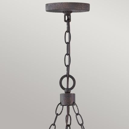 Hinkley - Lampadario a catena SAWYER 6xE14/40W/230V marrone