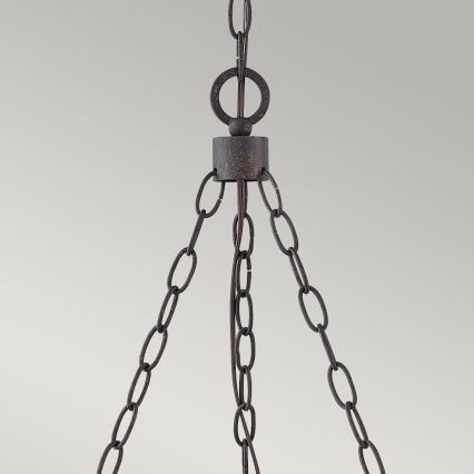 Hinkley - Lampadario a catena SAWYER 6xE14/40W/230V marrone