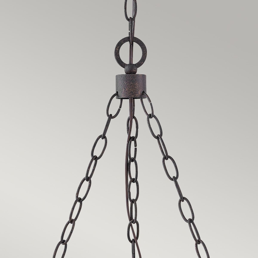 Hinkley - Lampadario a catena SAWYER 6xE14/40W/230V marrone