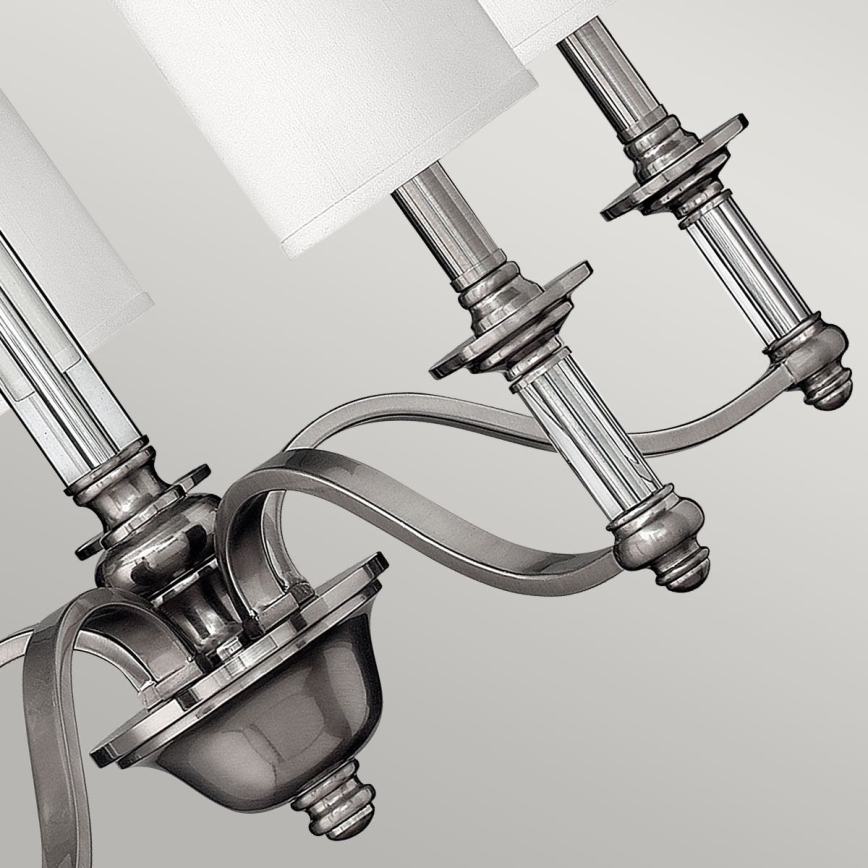 Hinkley - Lustre sur chaîne SUSSEX 5xE14/40W/230V chrome mat