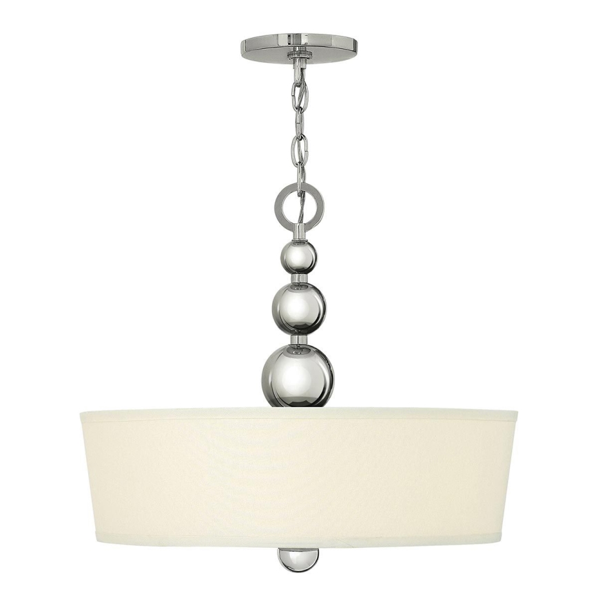 Hinkley - Kronleuchter an Kette ZELDA 3xE27/60W/230V glänzender Chrom
