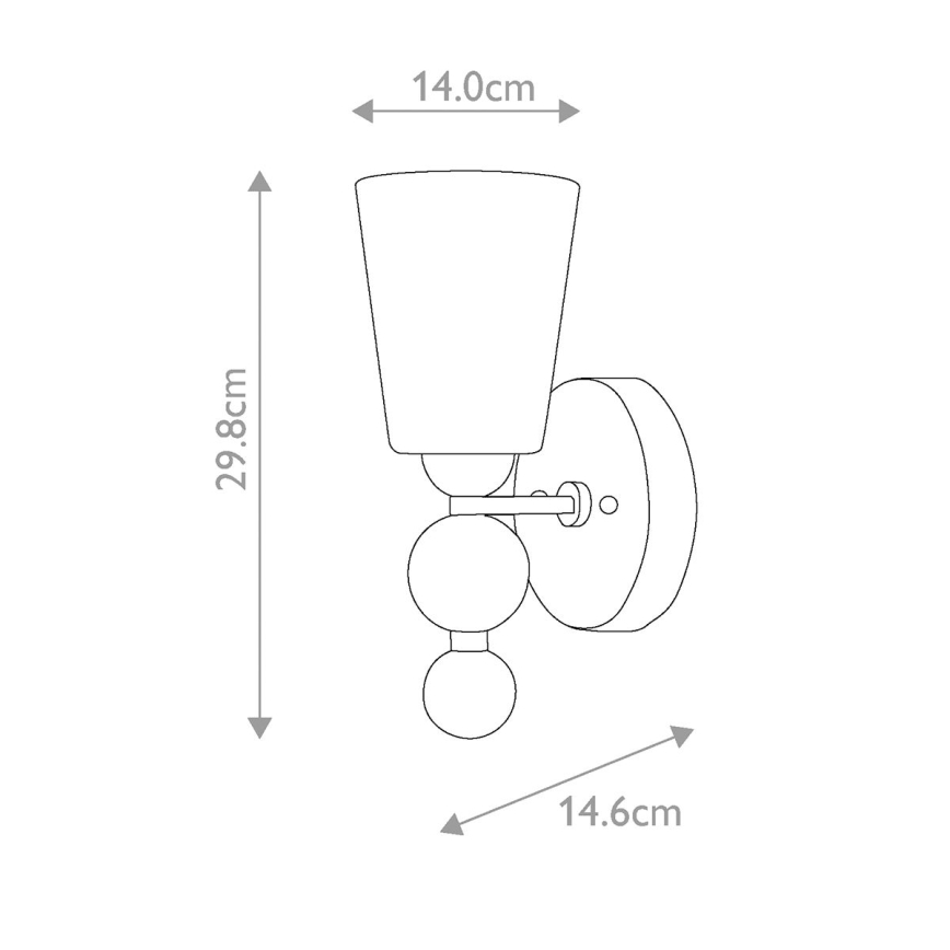 Hinkley - Lampada da parete ZELDA 1xE27/60W/230V cromo lucido