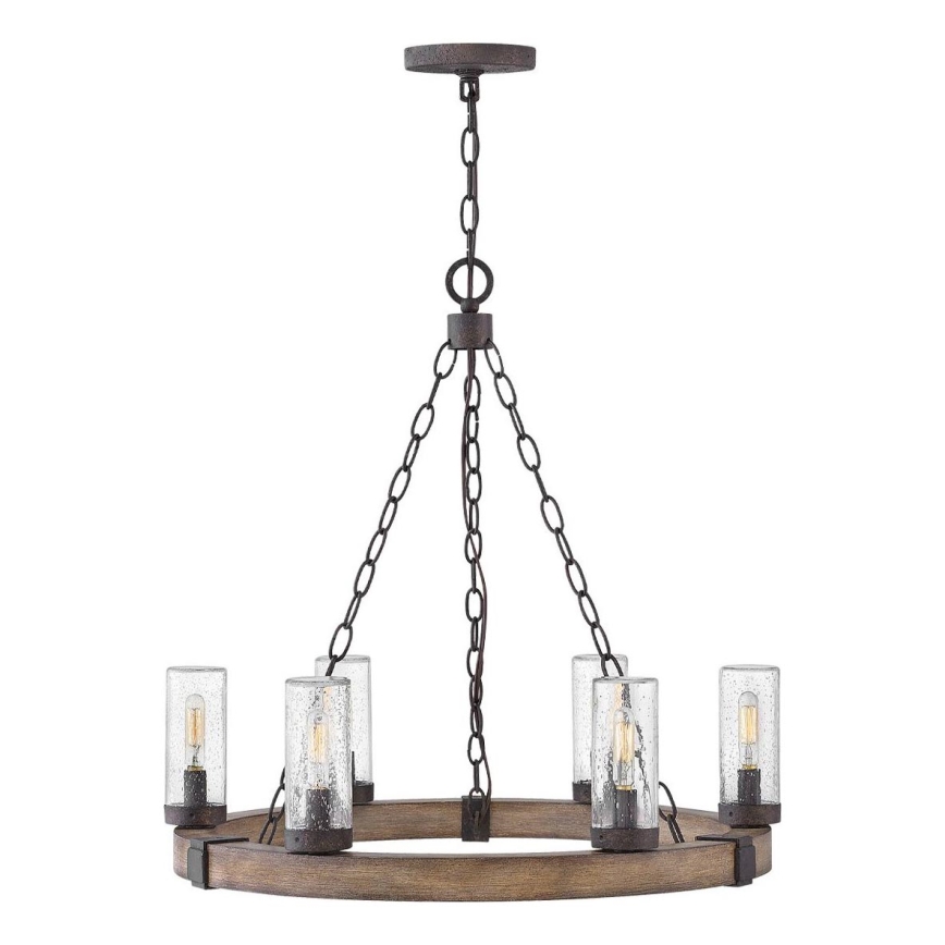 Hinkley - Kronleuchter an Kette SAWYER 6xE14/40W/230V braun