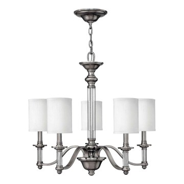 Hinkley - Kronleuchter mit Kette SUSSEX 5xE14/40W/230V mattchrom