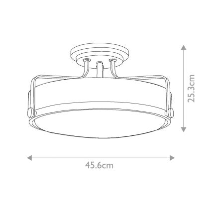 Hinkley - Lampadario a plafone HARPER 3xE27/60W/230V ottone