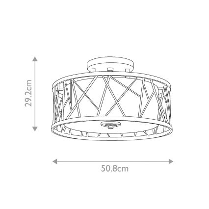 Hinkley - Lampadario a plafone NEST 3xE27/75W/230V oro