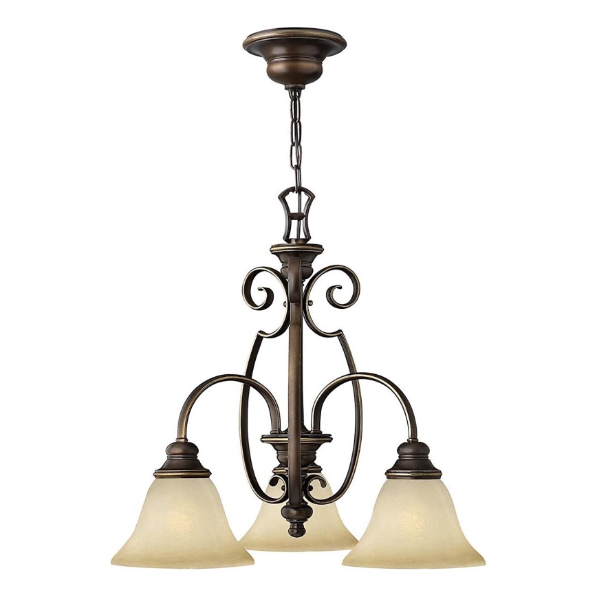 Hinkley - Lampadario a sospensione con catena CELLO 3xE27/60W/230V