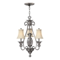 Hinkley - Lampadario a sospensione con catena PLANTATION 4xE14/40W/230V argento