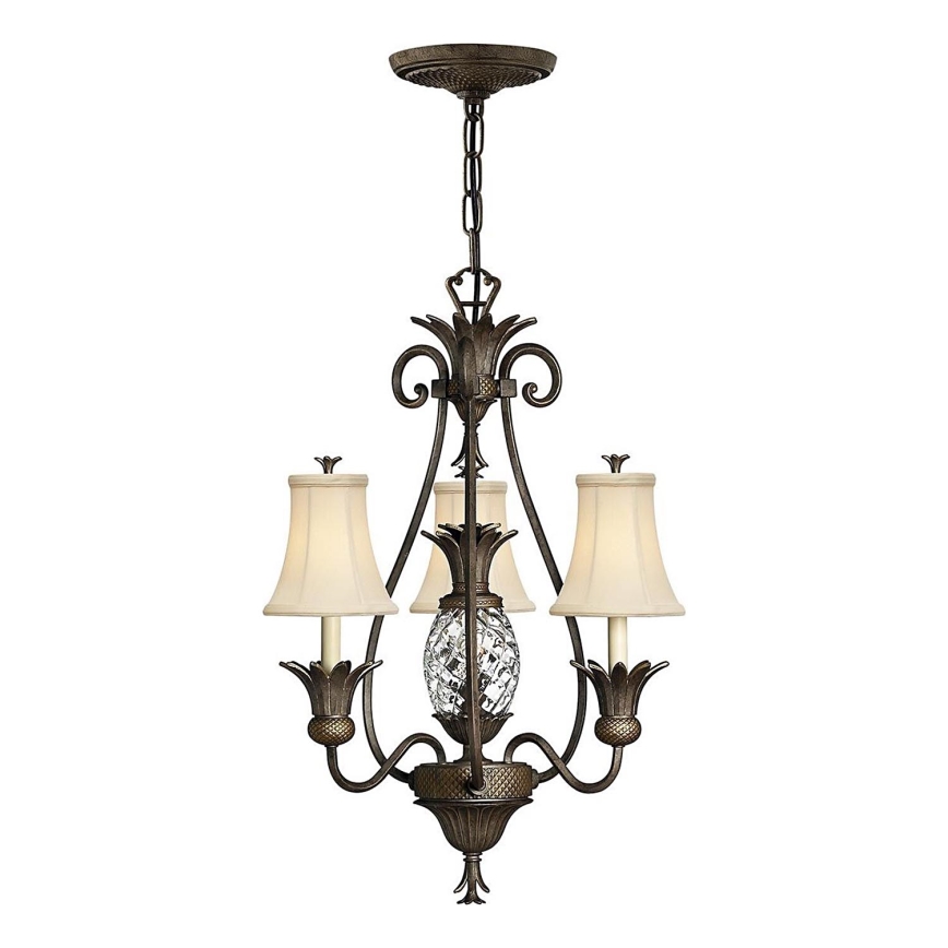 Hinkley - Lampadario a sospensione con catena PLANTATION 4xE14/40W/230V bronzo