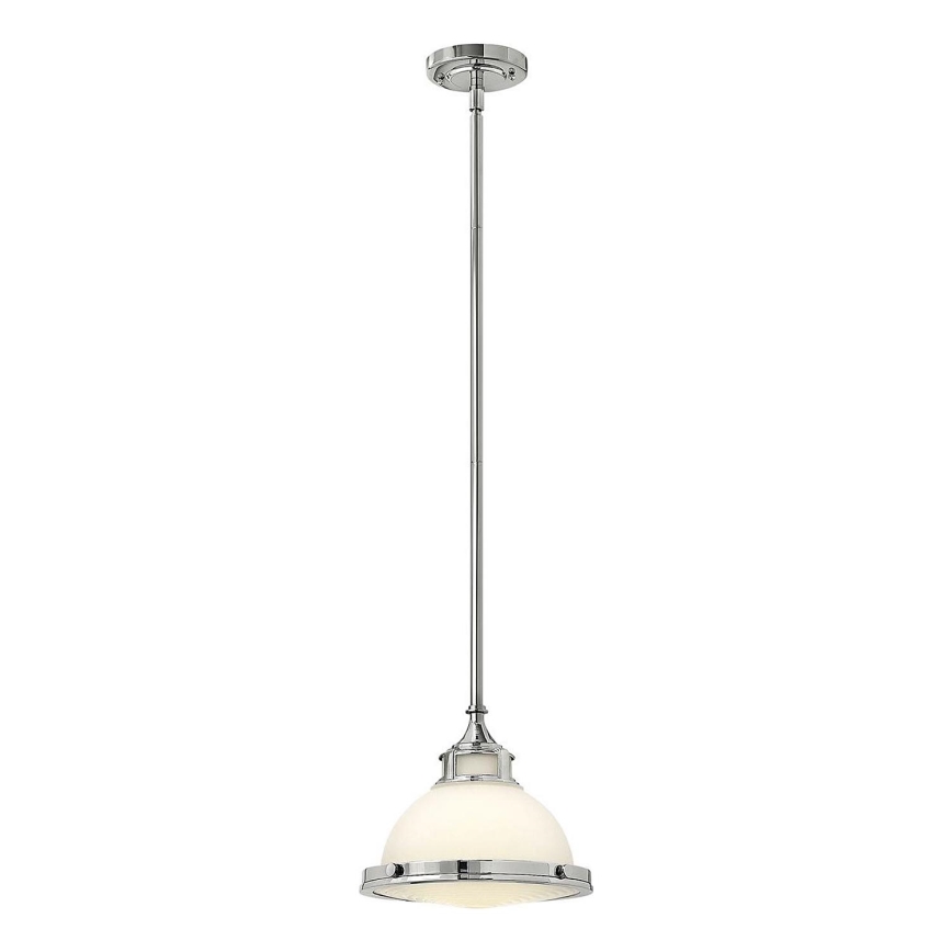 Hinkley - Lampadario a sospensione con supporto rigido AMELIA 1xE27/60W/230V cromo lucido
