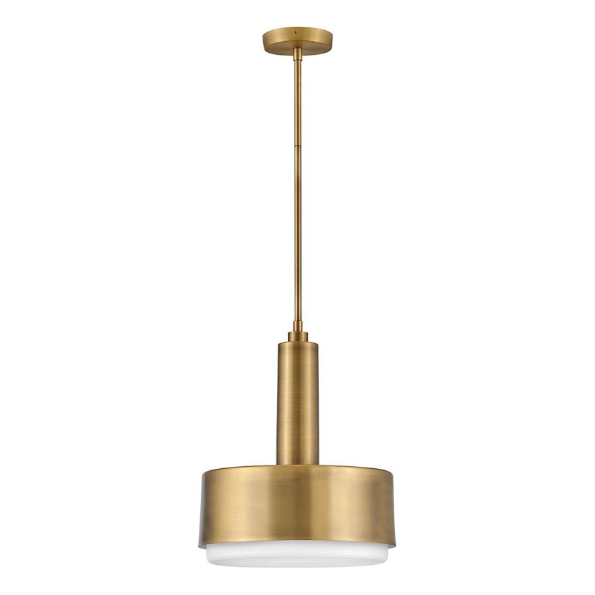 Hinkley - Lampadario a sospensione con supporto rigido CEDRIC 2xE27/60W/230V diametro 33 cm ottone