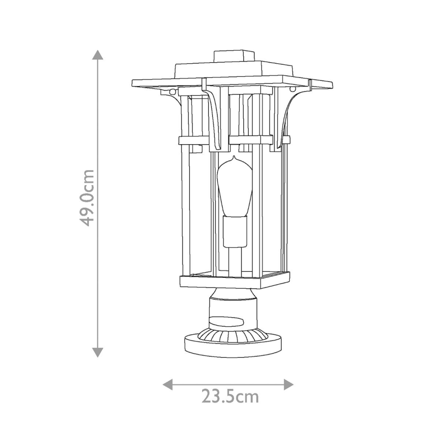 Hinkley - Lampe d'extérieur MANHATTAN 1xE27/100W/230V IP44 noire