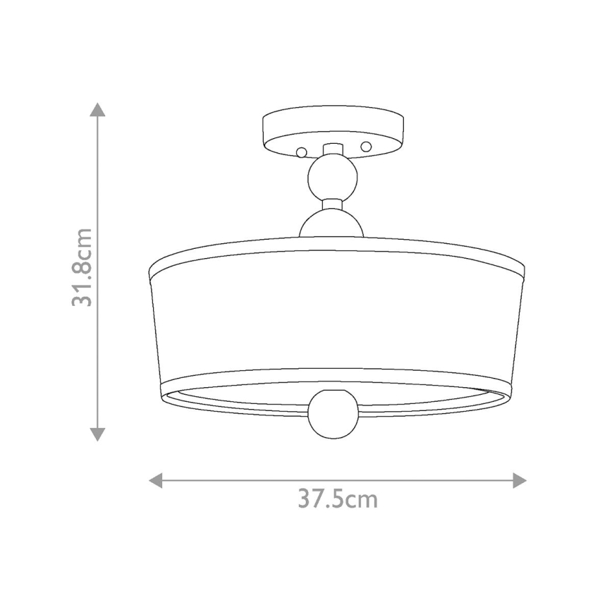 Hinkley - Lustre monté en surface ZELDA 3xE27/60W/230V laiton