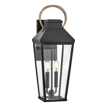 Hinkley - Outdoor-Wandleuchte DAWSON 2xE14/40W/230V IP44 schwarz