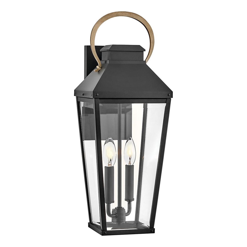 Hinkley - Outdoor-Wandleuchte DAWSON 2xE14/40W/230V IP44 schwarz