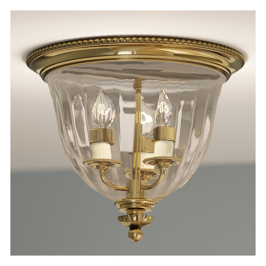 Hinkley - Plafoniera CAMBRIDGE 3xE14/60W/230V oro