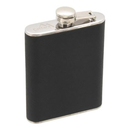 Hip flask mit cigar Tasche 175 ml schwarz