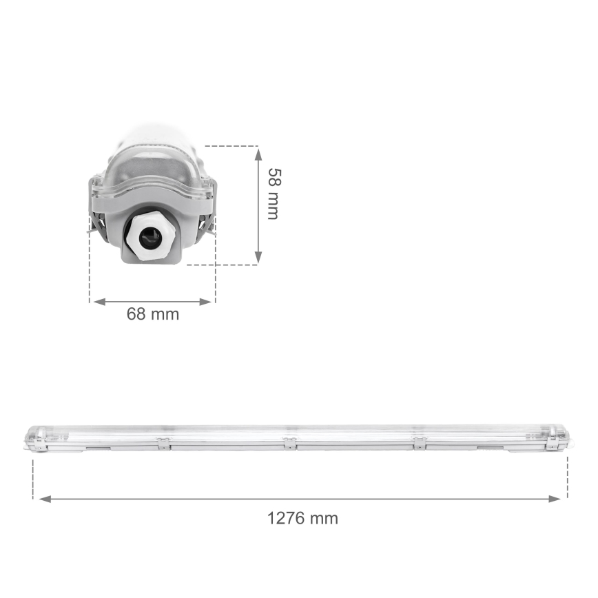 Hochleistungs-Leuchtstofflampe LIMEA T8 1xG13/20W/230V IP65 120cm
