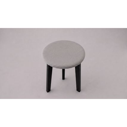 Hocker KUBE Ø 36 cm schwarz/grau