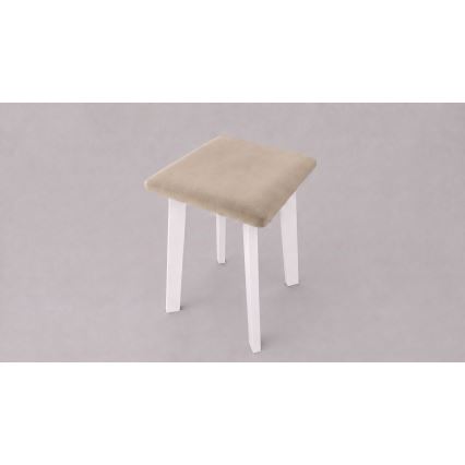Hocker LUBE 36x36 cm weiß/beige