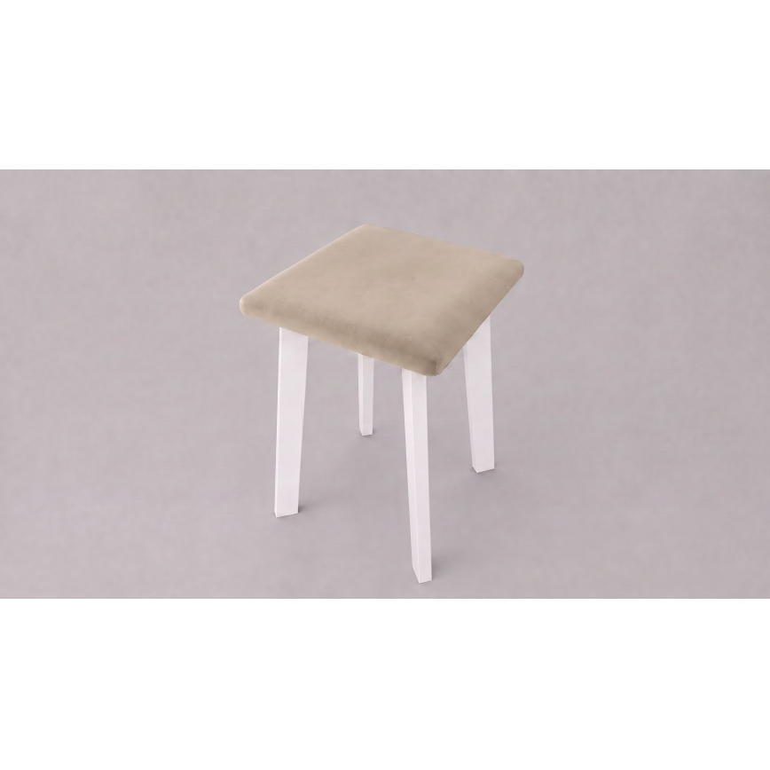 Hocker LUBE 36x36 cm weiß/beige