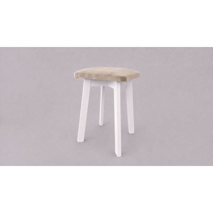 Hocker LUBE 36x36 cm weiß/beige
