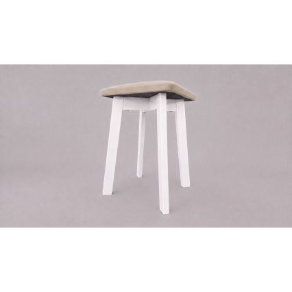 Hocker LUBE 36x36 cm weiß/beige
