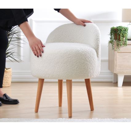 Hocker MIKI Ø 46 cm weiß
