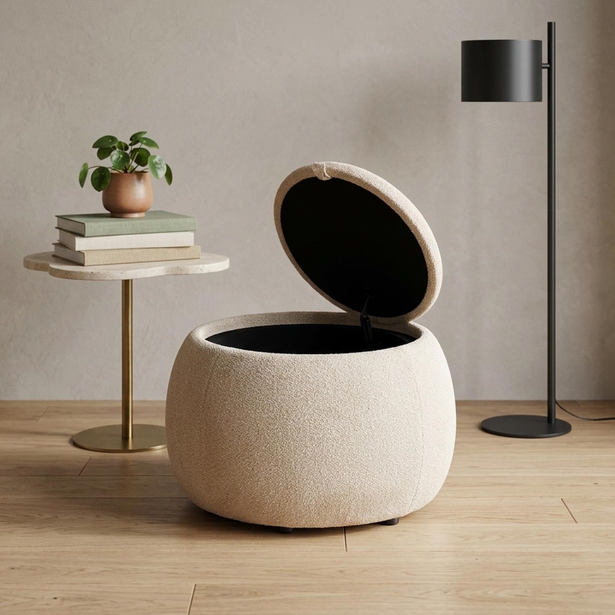 Hocker PAKS Ø 50 cm beige