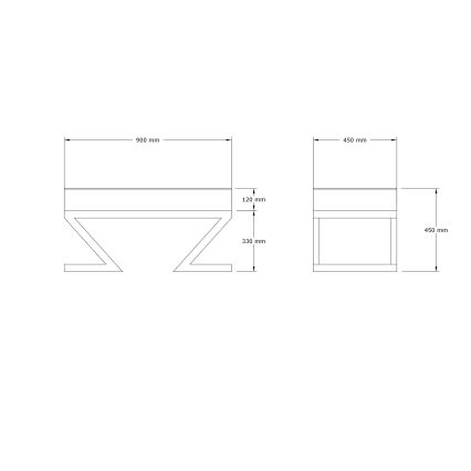 Hocker RINA 45x90 cm braun