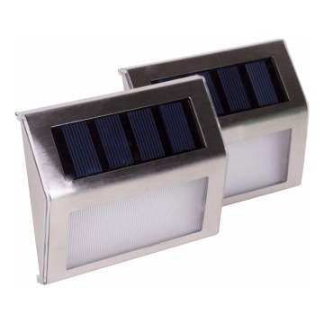 HÖFFTECH - 2er-Set LED-Solar-Wandleuchte, 1,2 V, 400 mAh, IP44