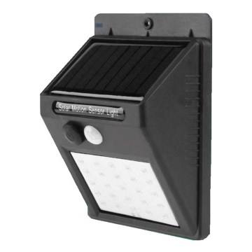 HÖFFTECH - Lampada da parete solare a LED con sensore LED/3,7V 1200 mAh IP65