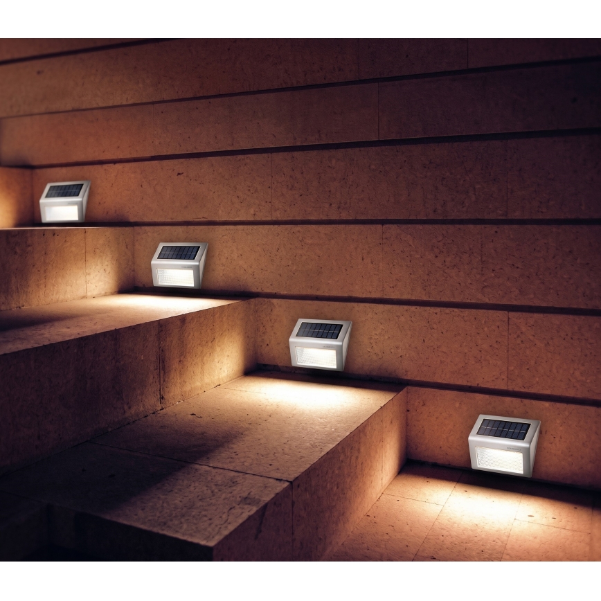 HÖFFTECH - Set da 2 applique solari da parete a LED/1,2V 400 mAh IP44