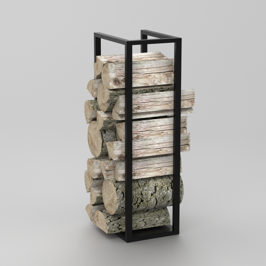 Holz-Metallständer 100x30 cm schwarz