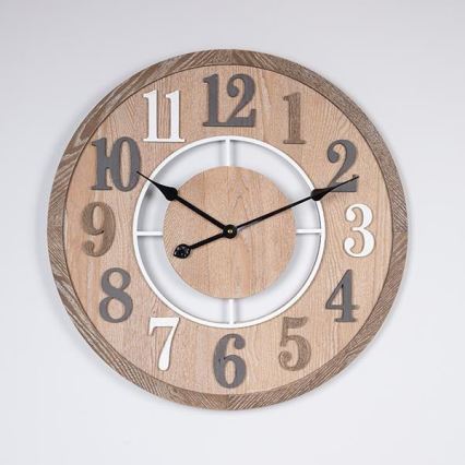 Horloge murale 1x AA Ø 60 cm beige