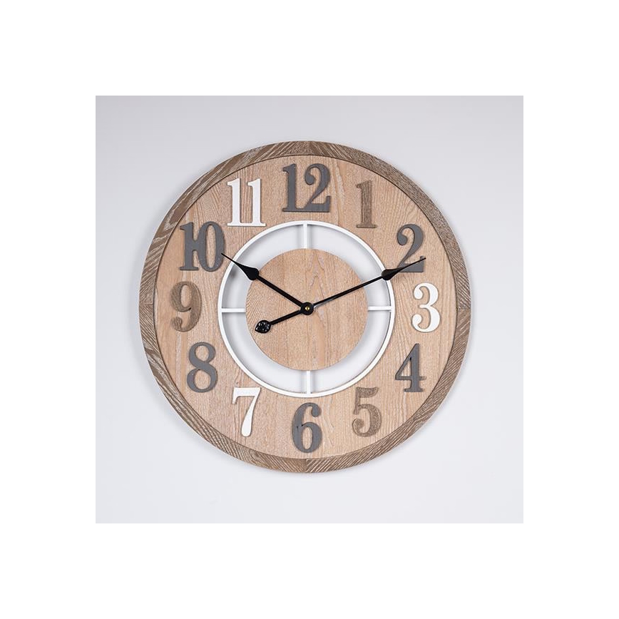 Horloge murale 1x AA Ø 60 cm beige