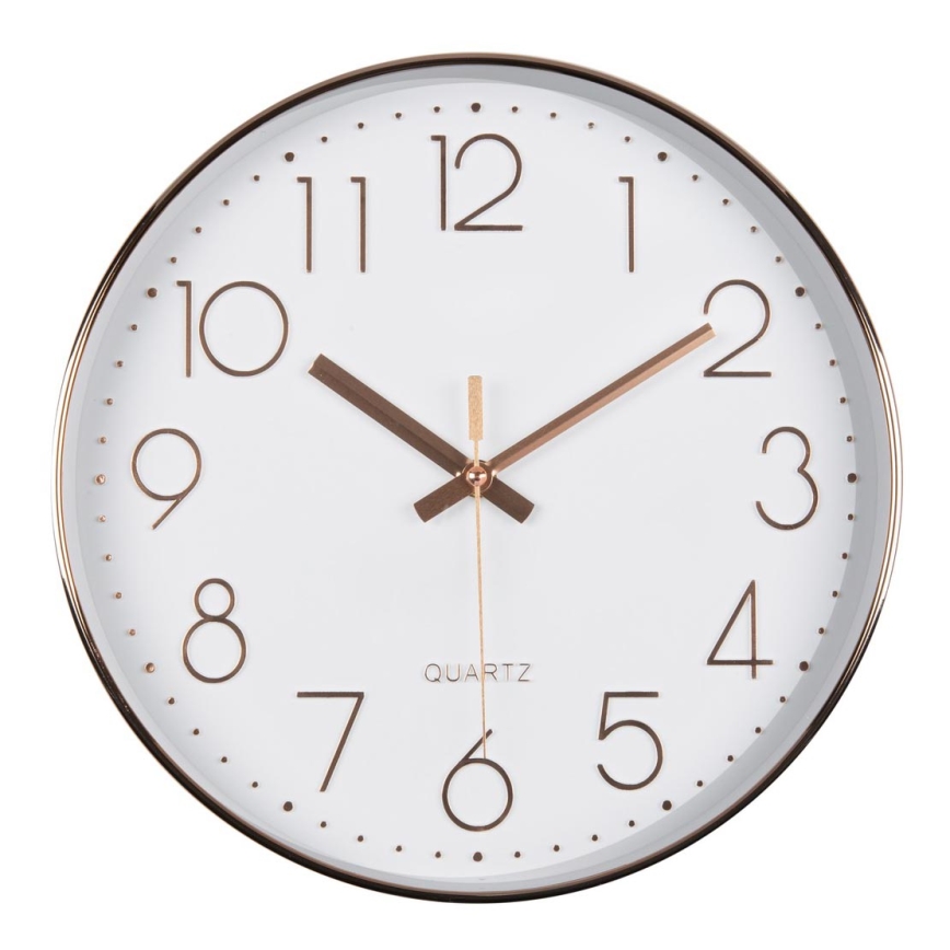 Horloge murale 1xAA 29 cm blanc/rose gold