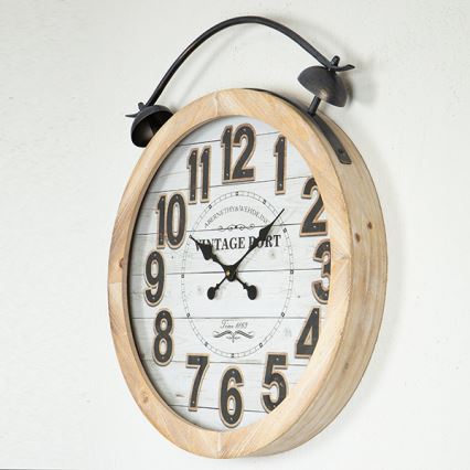 Horloge murale 1xAA d. 50 cm beige