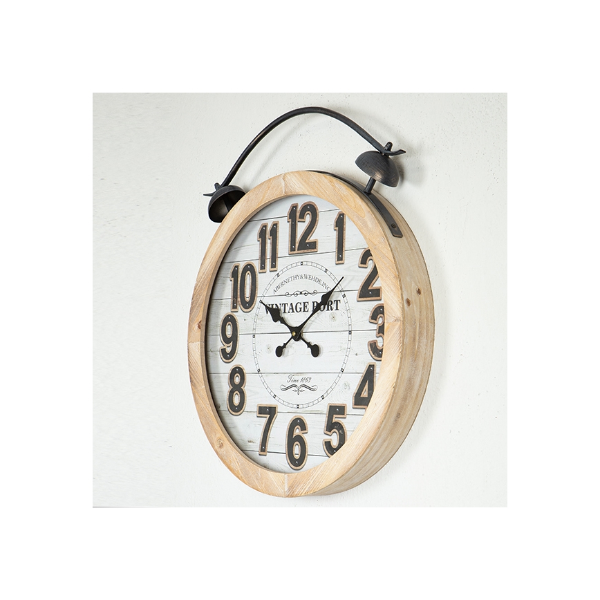Horloge murale 1xAA d. 50 cm beige