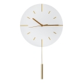Horloge murale avec pendule d. 30 cm 1xAA blanc/doré