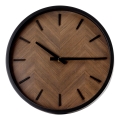 Horloge murale d. 30 cm 1xAA noir/marron
